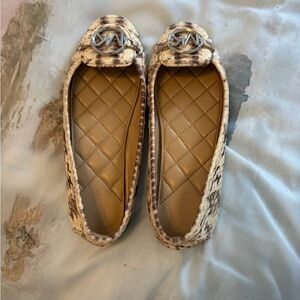 Michael Kors Beige Patterned Flats